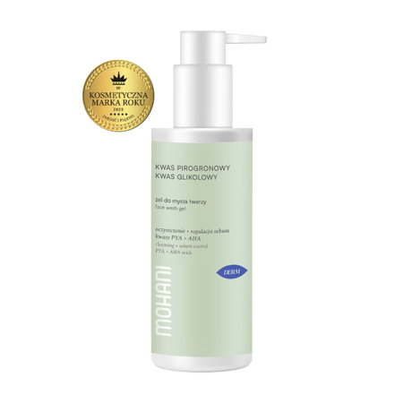 Żel do mycia twarzy z kwasem pirogronowym i glikolowym