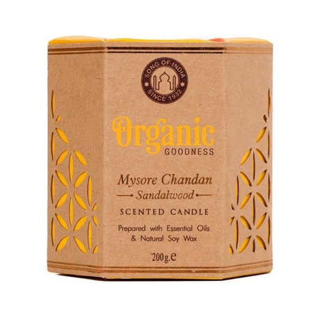 Sojowa świeca zapachowa - Mysore Chandan Sandalwood 200g